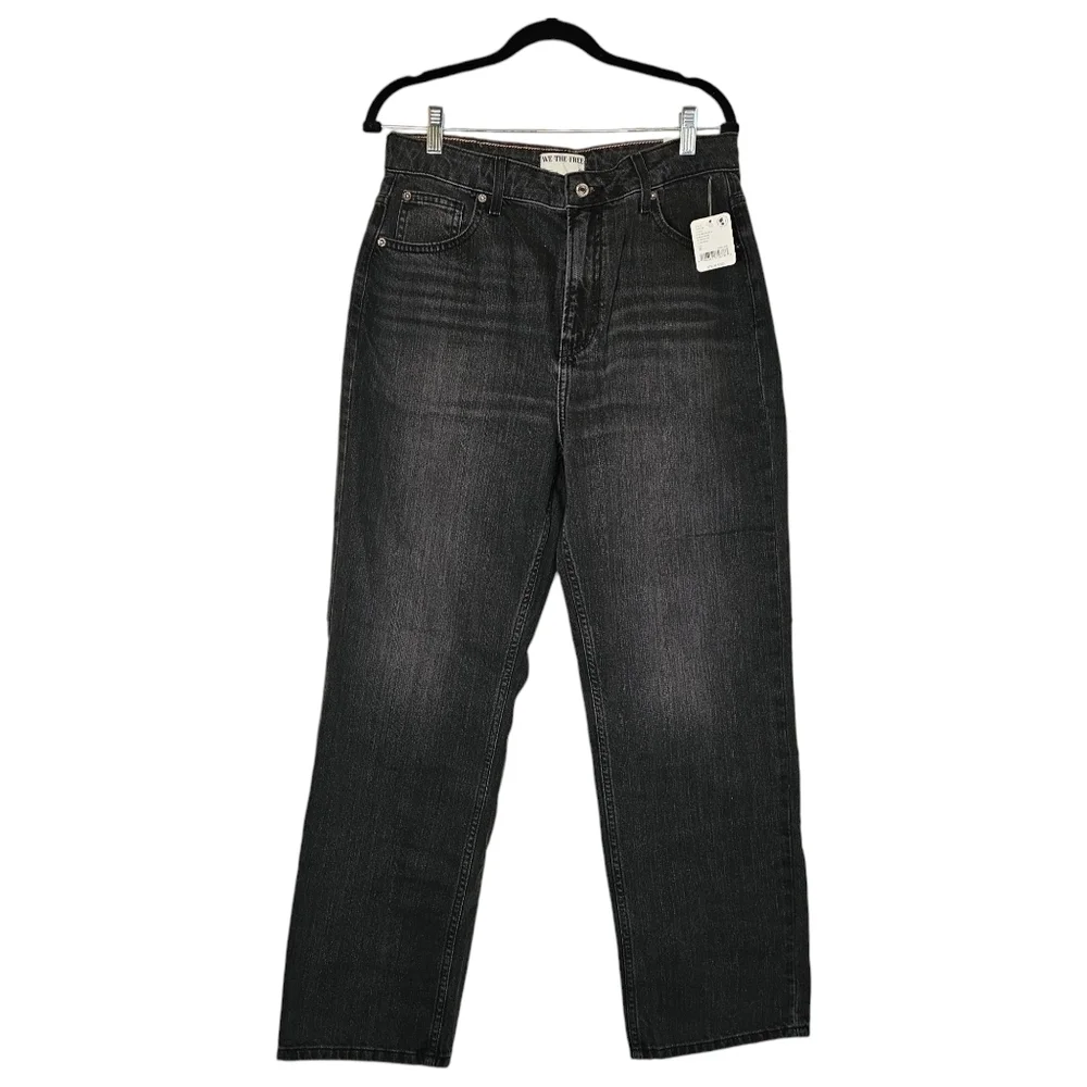 FREE PEOPLE Pacifica Straight Leg Jeans in Worn Black•Size 31•NWT - Picture 11 of 15